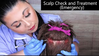 ASMR Scalp Check and Treatment Emergency Medical Instruments Whispering Medical Roleplay [upl. by Dominica591]