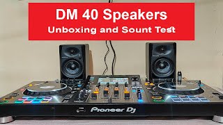 Pioneer DJ DM 40 Desktop Speaker Unboxing and Sound Test [upl. by Thanos]