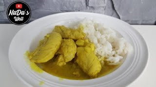 HähnchenCurry mit Reis Rezept  schnelles amp einfaches Mittagessen mit Kakosmilch [upl. by Iaria182]