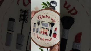 How to quickly and easily embroider a lipstick for makeup bag [upl. by Punak576]