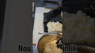 Dag 1 van het maken van sushi met even veel gr rijst als TikTok volgers [upl. by Shutz]