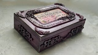 Decoupage Tutorial For Beginners  How To Make Decoupage  Vintage Style Decoupage Box [upl. by Kin]