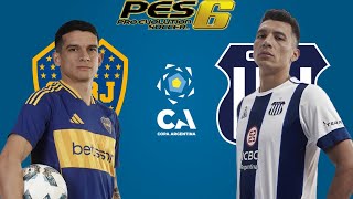 BOCA JRS VS TALLERES  8VOS COPA ARGENTINA 2024  PES 6 [upl. by Oileve]