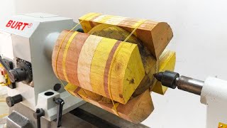 Amazing Woodturning ART  Wood Turning Countless Unique Wooden Ideas In Modern Factory Colors [upl. by Lessard703]