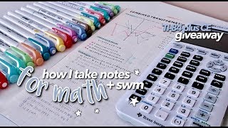 how i take notes amp essentials math study with me [upl. by Sall631]