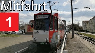 Straßenbahn Görlitz  Mitfahrt  Tatra KT4D  Linie 1  NeißePark  Weinhübel [upl. by Armbrecht]