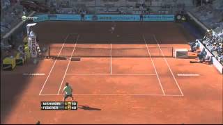 Federer vs Nishikori  46 61 26  Madrid highlights 90513 [upl. by Aisereht222]