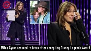 Miley Cyrus Breaks Down in Tears at Disney Legends Award Ceremony  D23 Expo 2024 [upl. by Kahle]