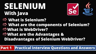 Part1Selenium with Java Tutorial  Practical Interview Questions and Answers  Selenium WebDriver [upl. by Maxentia]