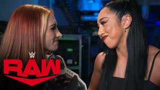 Becky Lynch invites Indi Hartwell to come to NXT for a match Raw exclusive Oct 2 2023 [upl. by Alisa]