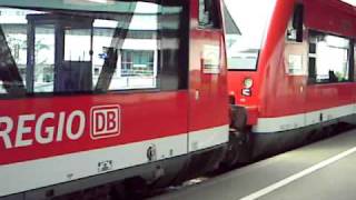 3x Regio Shuttle der DB am Bahnhof Friedrichshafen Hafen [upl. by Anoet]