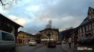 D Markt GarmischPartenkirchen Fahrt von Grainau in die Ortsmitte Dezember 2016 [upl. by Neslund344]