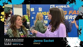 Impressions Expo Atlantic City 2022  Jenna Sackett from STAHLS [upl. by Adnyc]