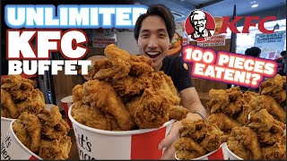 KFC SINGAPORES FIRST EVER UNLIMITED CHICKEN BUFFET DESTROYED  100 PIECES EATEN IN 90 Minutes [upl. by Aylward]