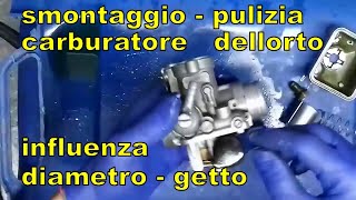 Smonto Carburatore Dellorto  diametro  getti [upl. by Wolsniw731]