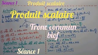 Produit scalaire séance 1 exercice 1 tronc commun [upl. by Ongineb]