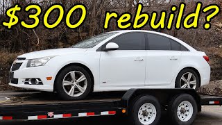 Rebuilding a 2014 Chevy Cruze with engine damage for cheap maybe [upl. by Inafit]