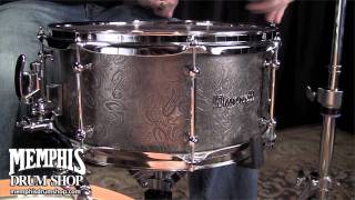 Dunnett Classic 14 x 65 James Trussart Steel Snare Drum  Full Paisley Antique Silver [upl. by Aicinad591]