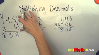 Multiplying Decimals Math Lesson for 4th 5th and 6th grade kids [upl. by Iolande]