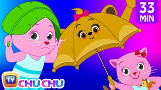 Rain Rain Go Away Nursery Rhyme With Lyrics  Cartoon Animation Songs for Kids  Cutians  ChuChu TV [upl. by Ajroj937]