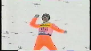 Sven Hannawald  1370m  WCH RamsauBischofshofen 23021999  HILL RECORD [upl. by Naoma]