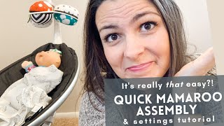 MAMAROO SWING ASSEMBLY amp SETTINGS  How to use the 4moms baby swing and a quick setting tutorial [upl. by Nlocnil]