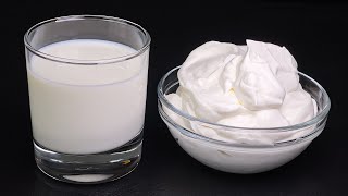 Verwandeln Sie 1 Glas Milch in Schlagsahne Hausgemachtes Rezept in 10 Minuten [upl. by Laicram]