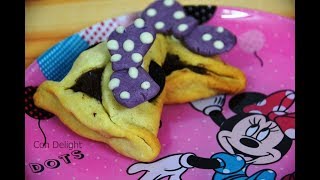 אוזני המן מיני מאוס  Minnie mouses hamantaschen cookies [upl. by Ahsatel590]