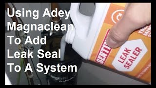 Using Adey Magnaclean To Add Leak Seal To Central Heating System [upl. by Ringe]