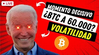 🔴 DIRECTO ¿RECUPERACIÓN DE BITCOIN ➤Punto Decisivo AQUÍ Datos de Empleo HOY [upl. by Fillender916]