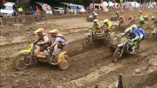 Sidecarcross 4GP Schopfheim 12062016 SLOMO Rennstart Race2 Flaggenstart [upl. by Bara186]