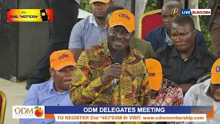 Raila Odingas EMOTIONAL speech to ODM delegates in Bungoma [upl. by Leelaj]