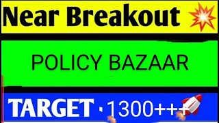 POLICY BAZAAR SHARE LATESR NEWS TODAYPOLICY BAZAAR SHARE TARGETPOLICY BAZAAR SHARE ANALYSIS [upl. by Arehs703]