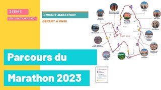 Parcours du Marathon International de Marrakech 2023 [upl. by Chariot]