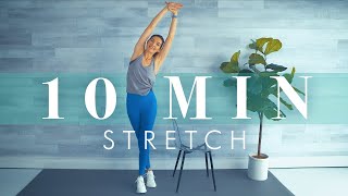 10 Minute Standing Stretch Routine  Stretching Exercises for Seniors amp Beginners [upl. by Kenna]