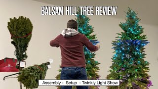 Balsam Hill Christmas Tree REVIEW  Assembly and Setup with Twinkly Light Show [upl. by Johst502]