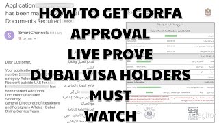 How To Get GDRFA Approval  Return Permit for Dubai Residents  GDRFA Form  GDRFA online [upl. by Sarkaria53]