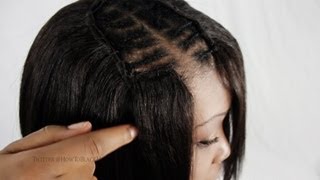 How To Sew In Weave Tracks For Invisible Part Sew In Step By Step Tutorial Part 3 [upl. by Canice]