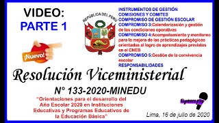 RESOLUCIÓN VICEMINISTERIAL N°13320 MINEDU  PARTE 1 [upl. by Pinto]