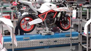 KTM Factory Tour 2011 RC8R production line  6 [upl. by Averi]