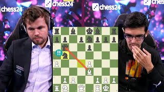 Magnus Carlsen Queen Sacrifice against Anish Giri  Meltwater CCT Finals 2021 [upl. by Dnalevets]