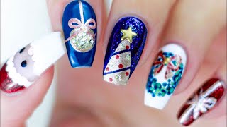 WEIHNACHTSNÄGEL🎄6 IDEEN🎅🏼 EASY CHRISTMAS NAIL ART🌟 NAGELDESIGN WEIHNACHTEN UÑAS NAVIDEÑAS [upl. by Trella57]