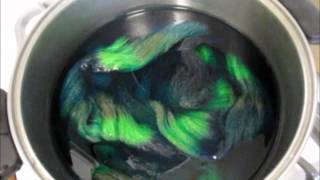 How To Overdye Variegated Yarn From Brown amp Yellow To Blue amp Green [upl. by Mayer955]