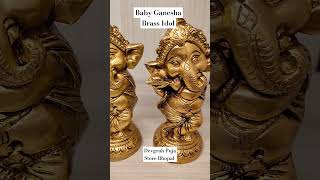 Baby Ganesha Brass Idol ganeshidolbrassganeshidol babyganeshashorts ganpati ganpatibappamorya [upl. by Rodney72]