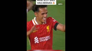 Fabio carvalho msalah goal Liverpool Vs arsenal football duet acmilanhighlights [upl. by Llennehc525]