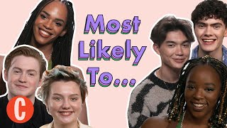 “Are we the drama” The Heartstopper cast play Most Likely To  Cosmopolitan UK [upl. by Ecilahs]