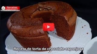 Receta de torta de chocolate esponjosa [upl. by Ardnasxela]