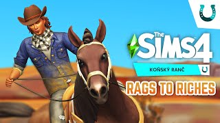 🍇 Tajná quotkariéraquot nového rozšíření 😯 RAGS TO RICHES  The Sims 4 Koňský ranč 2 část [upl. by Ijies]