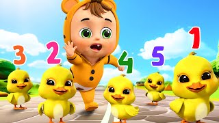 Five Little Ducks  Five Little Monkey  Five Little Birds  Nursery Rhymes amp Jugnu Kids Baby Songs [upl. by Nialb]