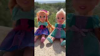 Elsa and Anna toddlers make colour changing slime [upl. by Galven]